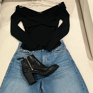 Elegant Black Off-Shoulder Top